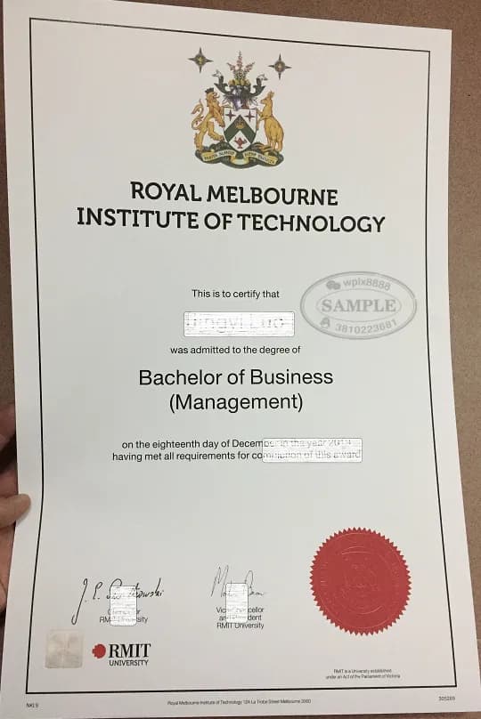 澳洲皇家墨尔本理工大学RMIT毕业证学位证样本