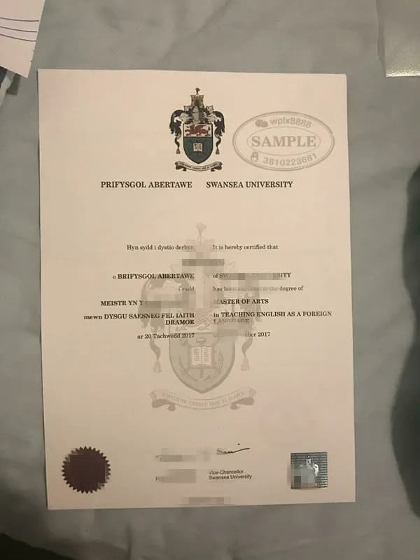 英国斯旺西大学硕士学位证书样本与学历认证参考指南