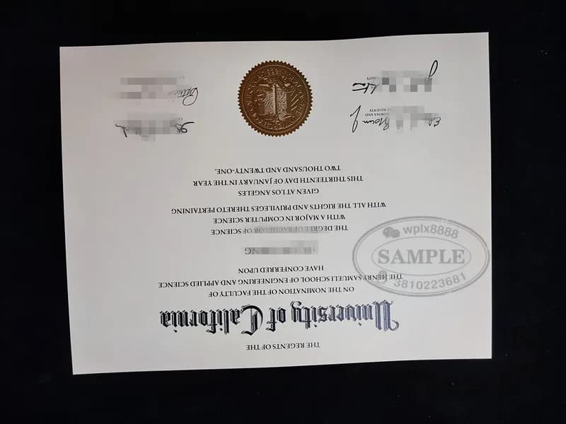 美国加州大学洛杉矶分校UCLA计算机科学本科毕业证学位样板