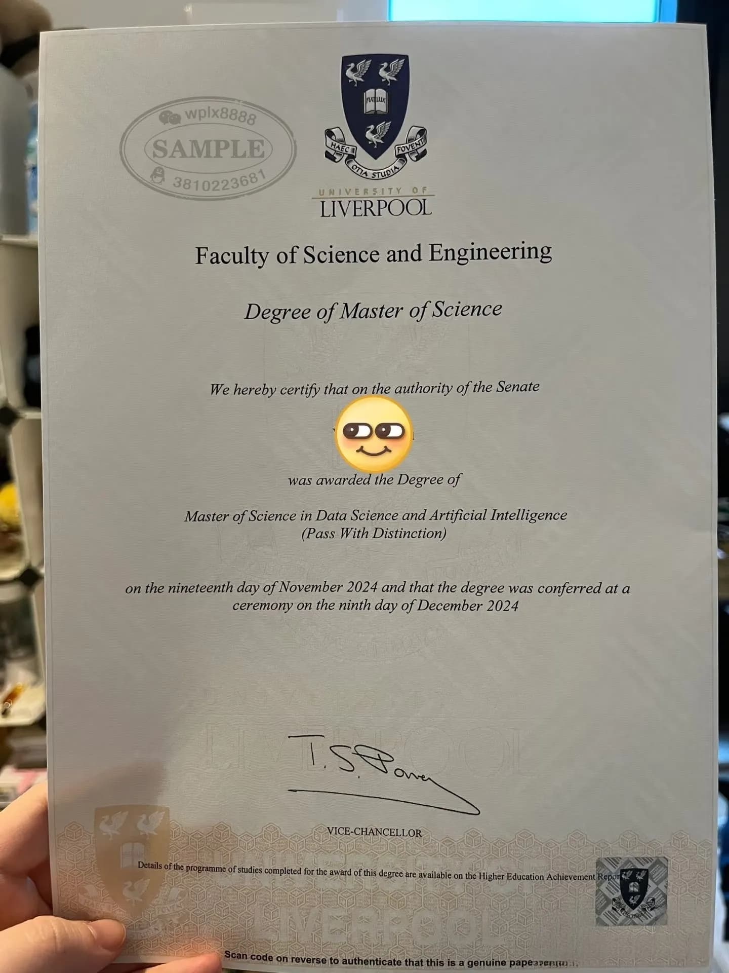 英国利物浦大学理学硕士学位证数据科学与人工智能专业案例