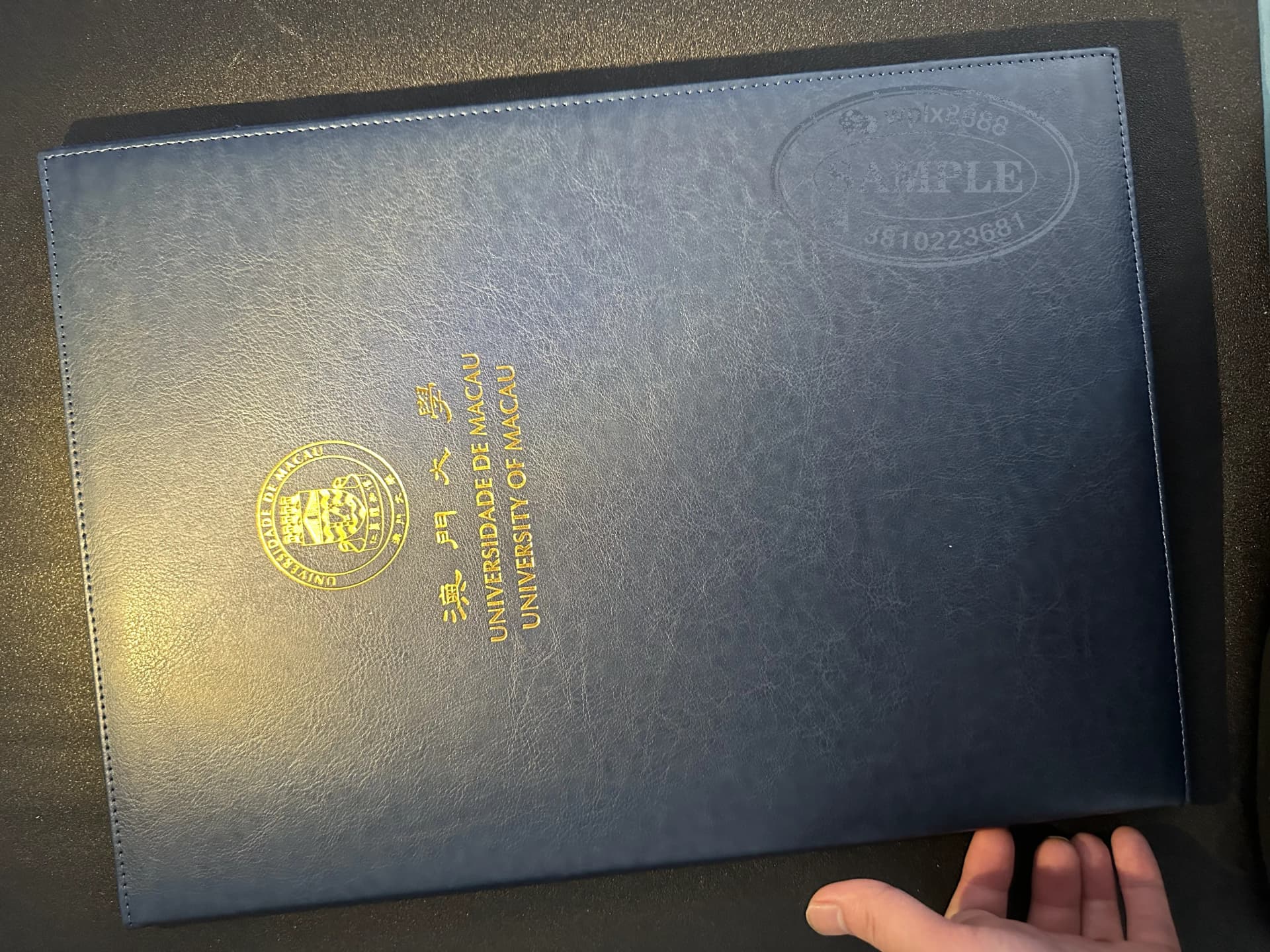 澳门大学毕业证学位证书封套案例展示