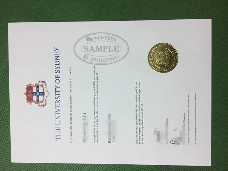 澳洲悉尼大学学位证书毕业证样本参考