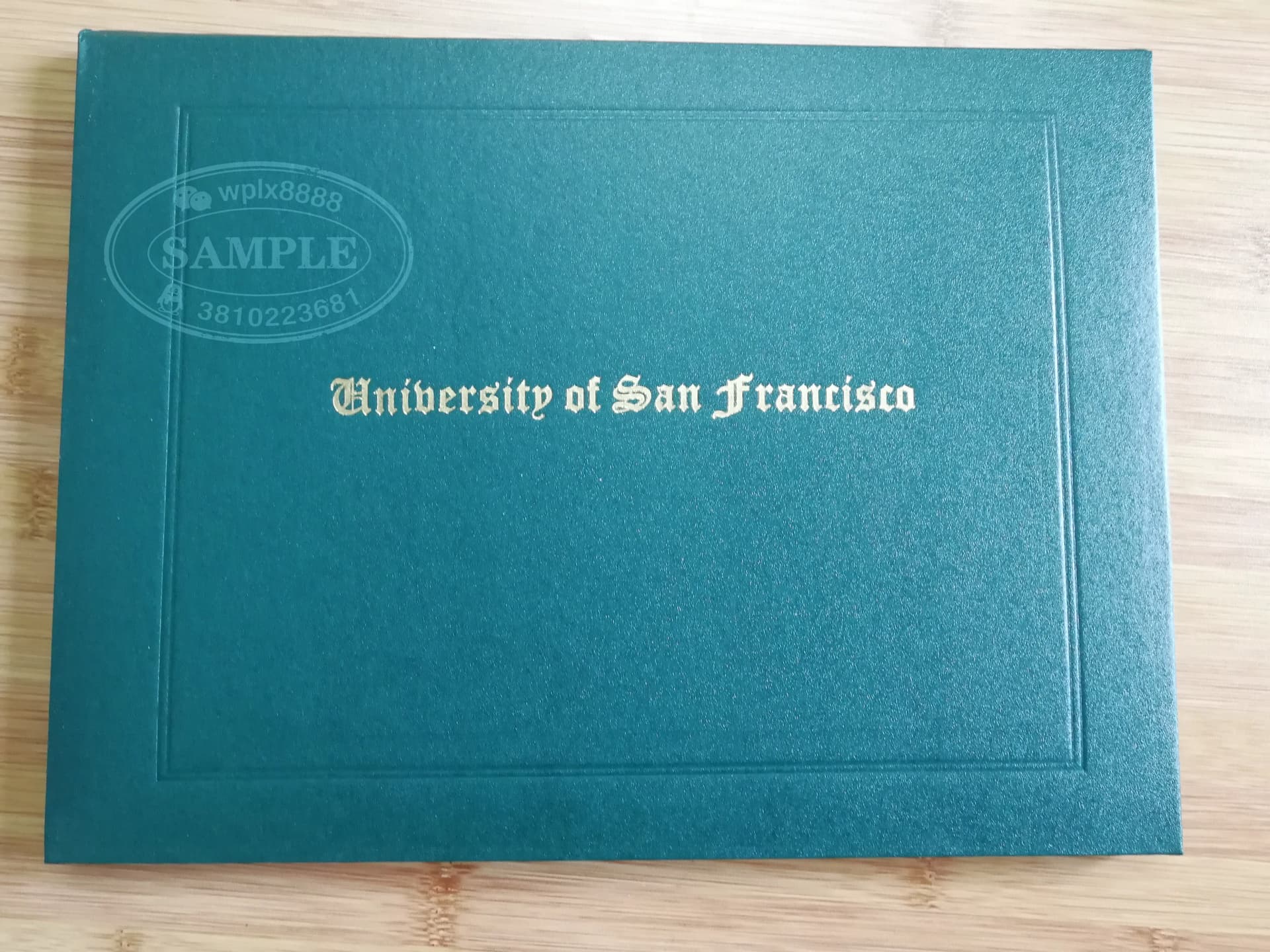 美国旧金山大学毕业证学位证书封皮外壳案例