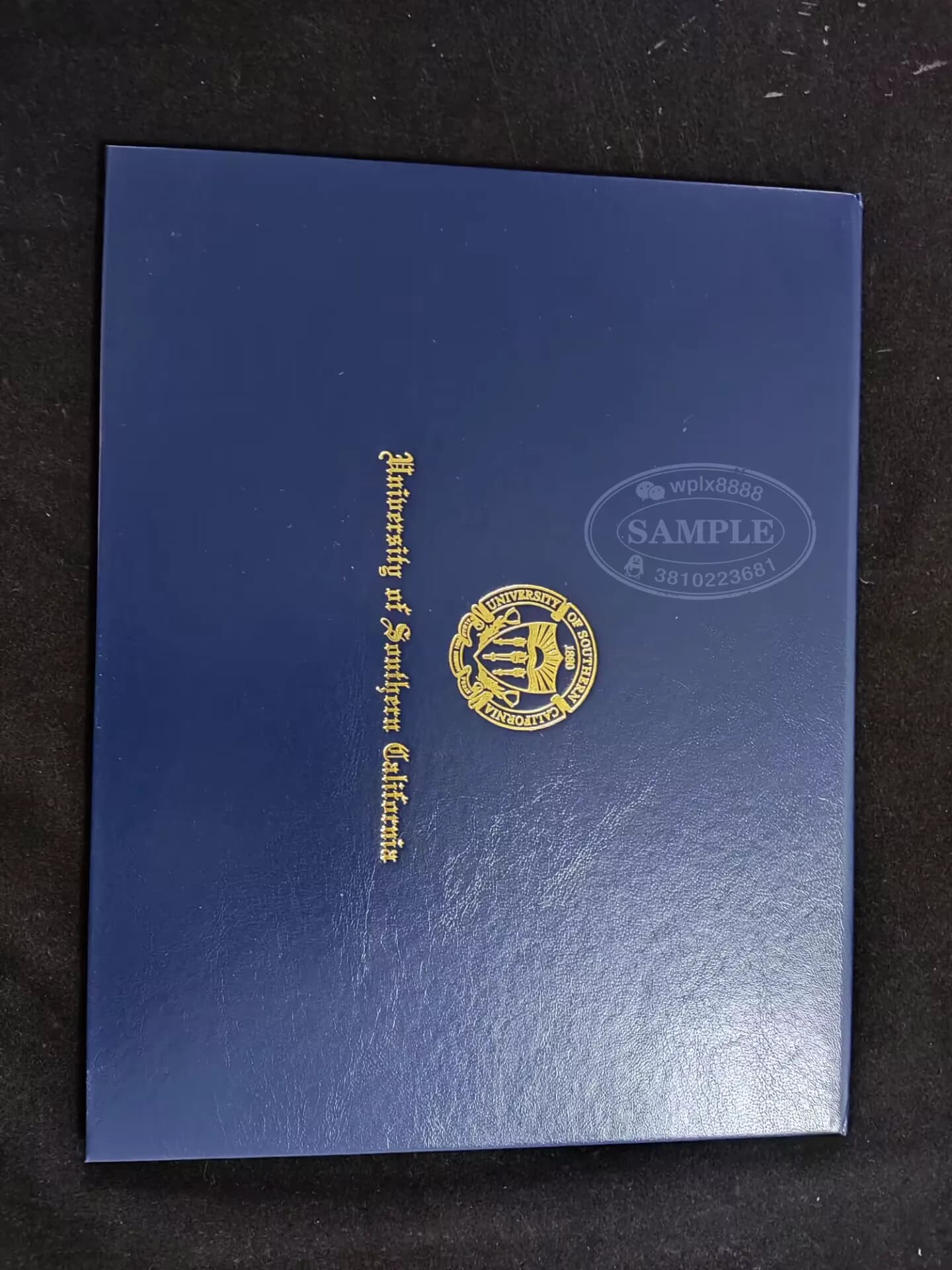 美国南加州大学USC毕业证学位证蓝色封皮成品展示