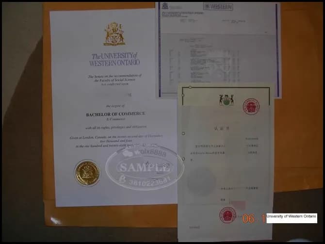 西安大略大学商学学士学位证与留服学历认证样本