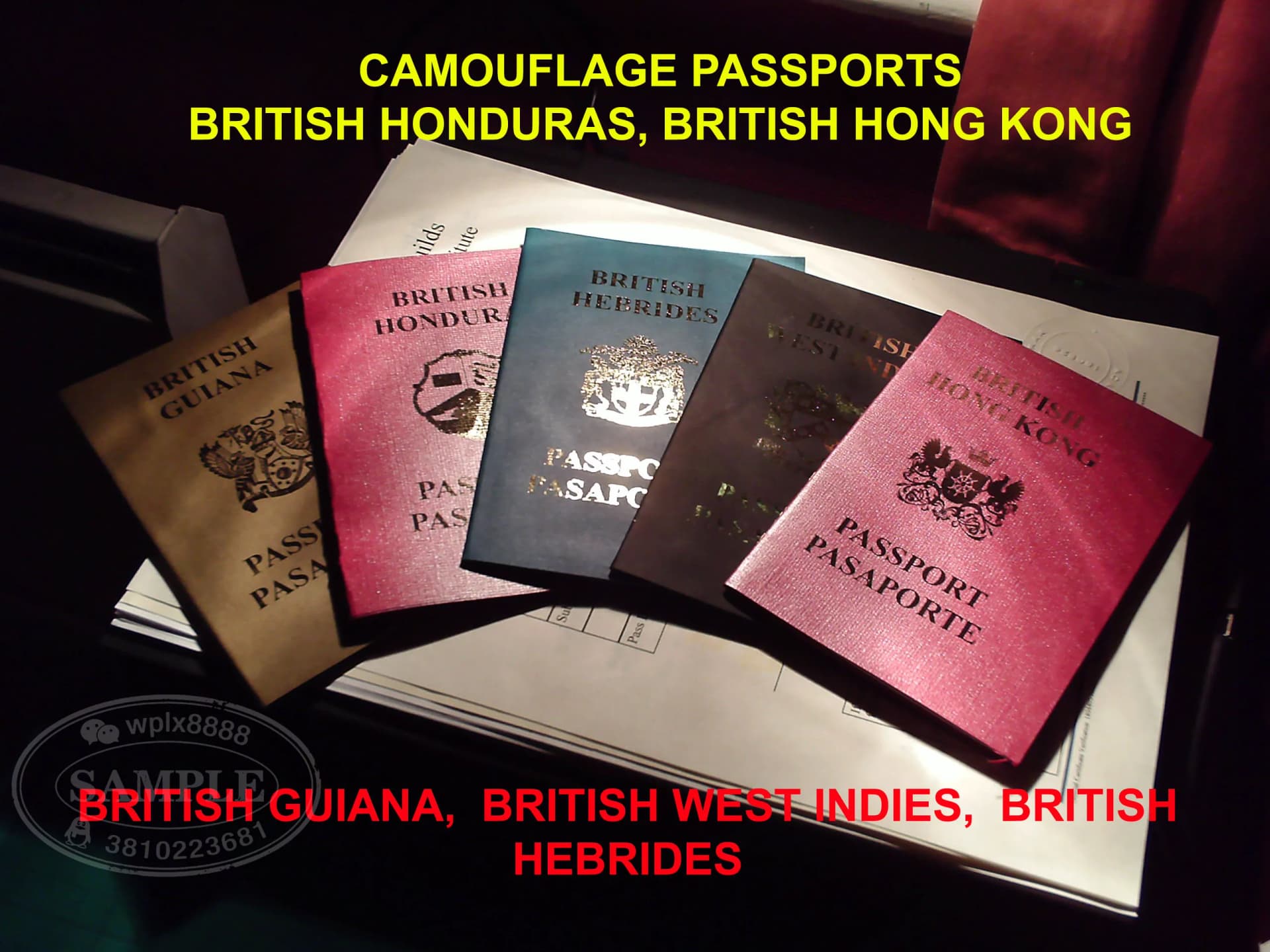 英国属地及历史地区护照外壳样本参考 英国属地及历史地区护照外壳样本参考