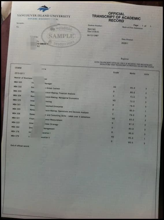 加拿大温哥华岛大学成绩单补办与学历认证指南 加拿大温哥华岛大学成绩单补办与学历认证指南