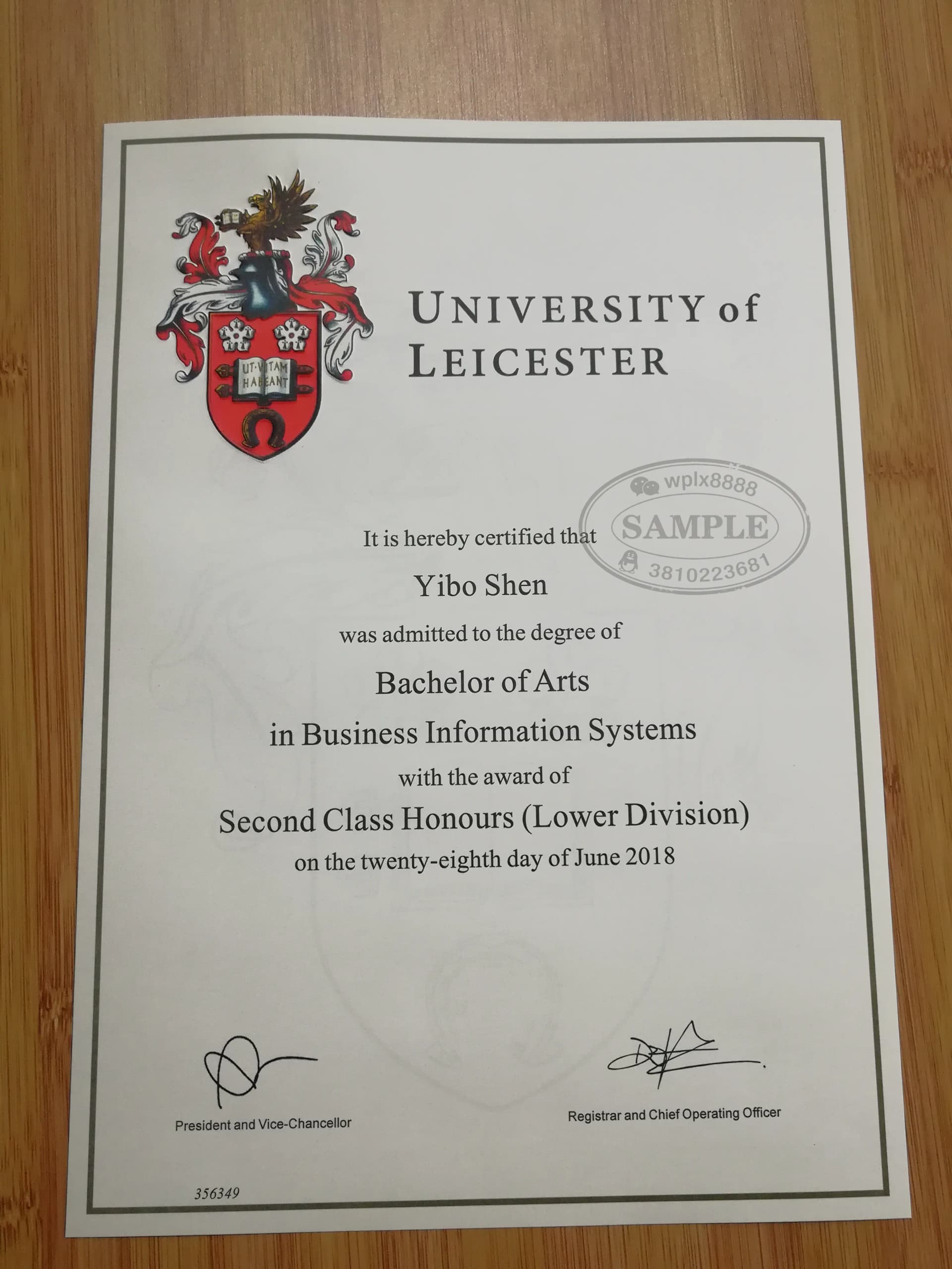 英国莱斯特大学学位证书毕业证案例参考 英国莱斯特大学学位证书毕业证案例参考