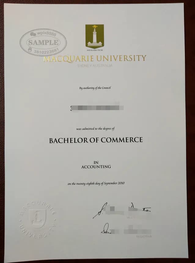 澳洲麦考瑞大学毕业证样本及会计专业学位证案例 澳洲麦考瑞大学毕业证样本及会计专业学位证案例