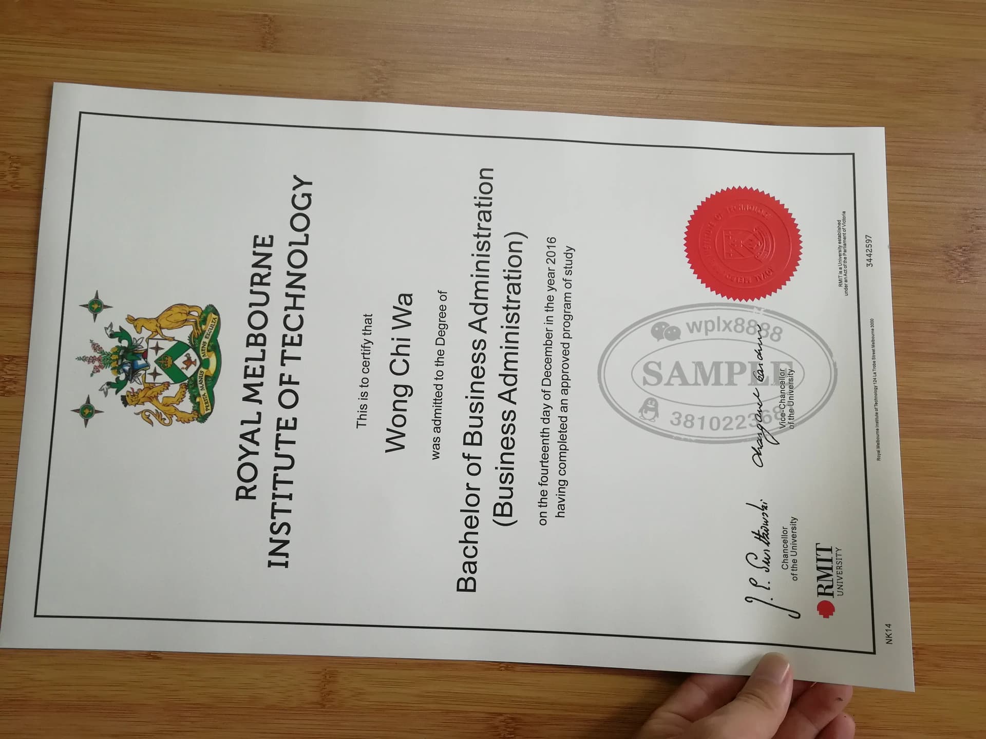 澳大利亚皇家墨尔本理工大学RMIT毕业证学位证样本 澳大利亚皇家墨尔本理工大学RMIT毕业证学位证样本