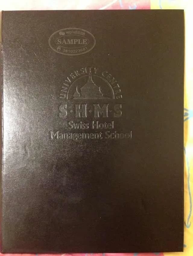 瑞士SHMS酒店管理大学毕业证学位证封皮外壳案例 瑞士SHMS酒店管理大学毕业证学位证封皮外壳案例