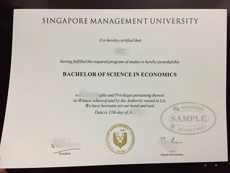新加坡管理大学经济学学士学位证书案例 新加坡管理大学经济学学士学位证书案例