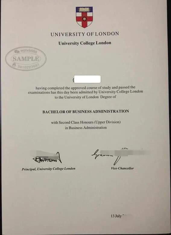 英国伦敦大学学院UCL旧版学位证书样本及学历认证指南 英国伦敦大学学院UCL旧版学位证书样本及学历认证指南