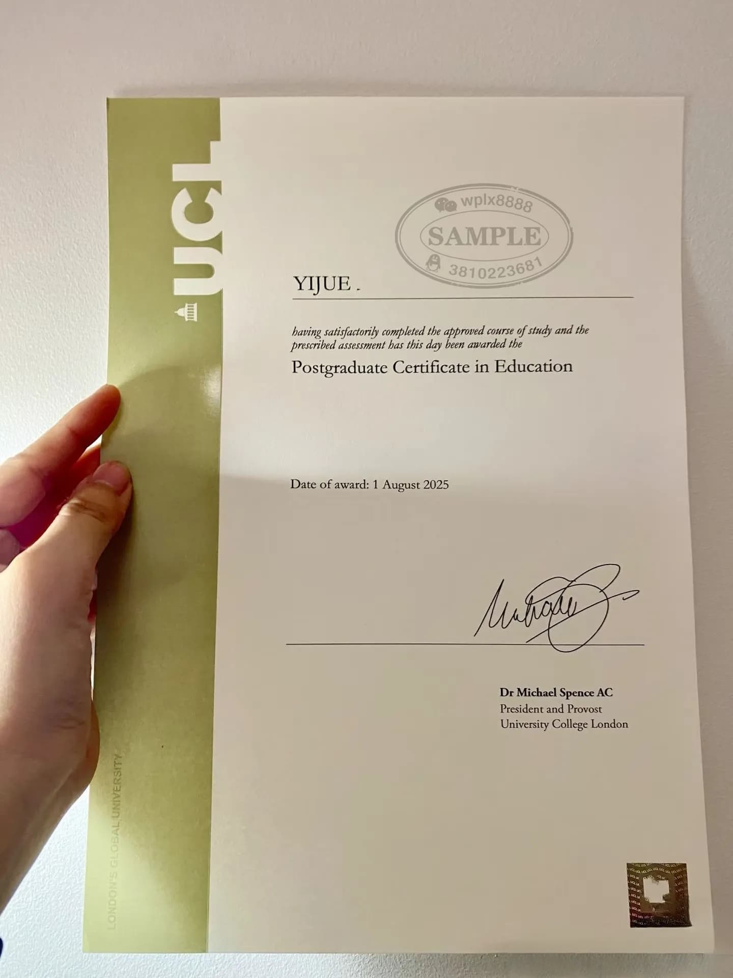 英国伦敦大学学院UCL教育研究生证书PGCE案例参考 英国伦敦大学学院UCL教育研究生证书PGCE案例参考