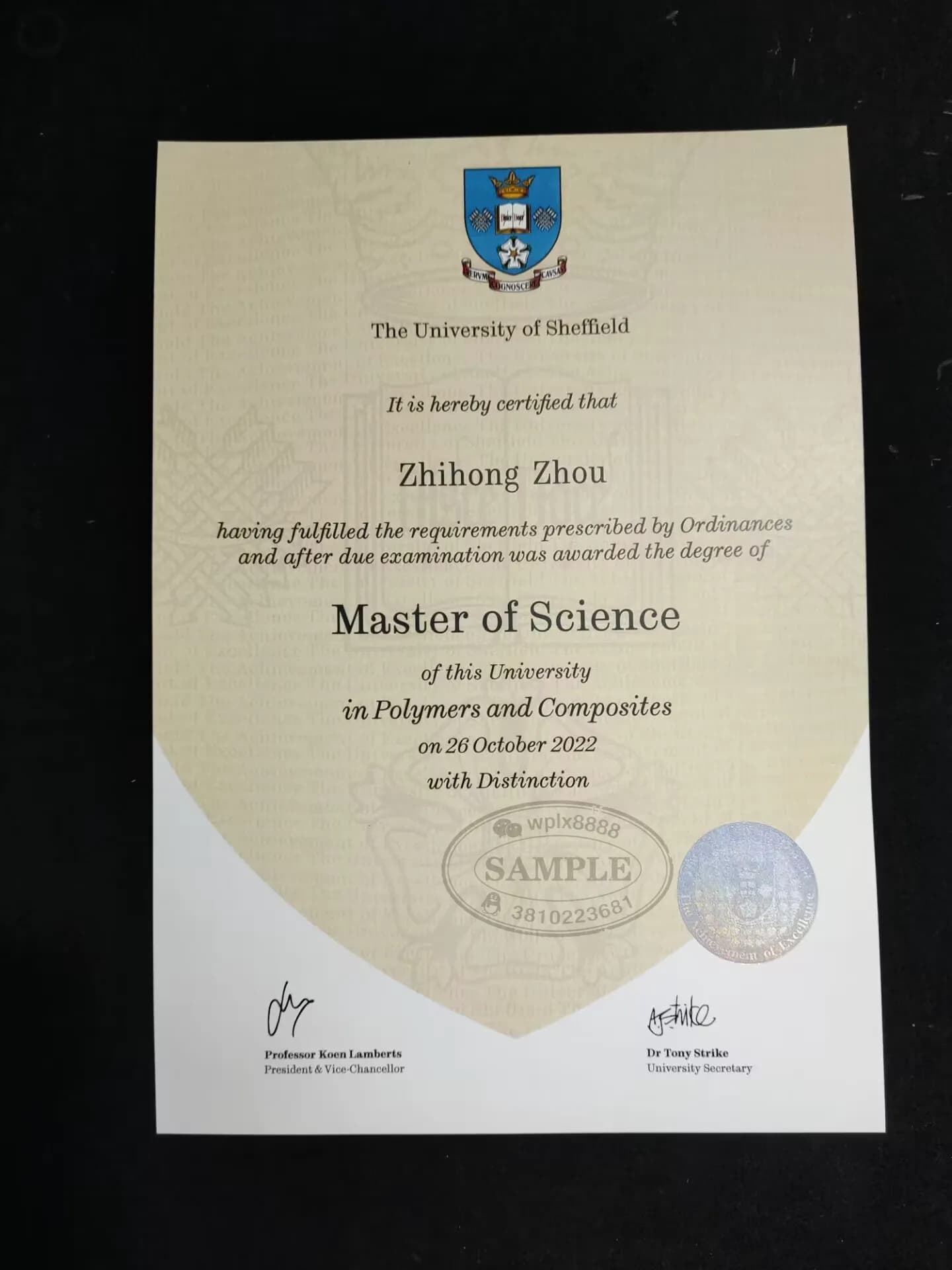 英国谢菲尔德大学硕士学位证书样本及学历认证价值解析 英国谢菲尔德大学硕士学位证书样本及学历认证价值解析
