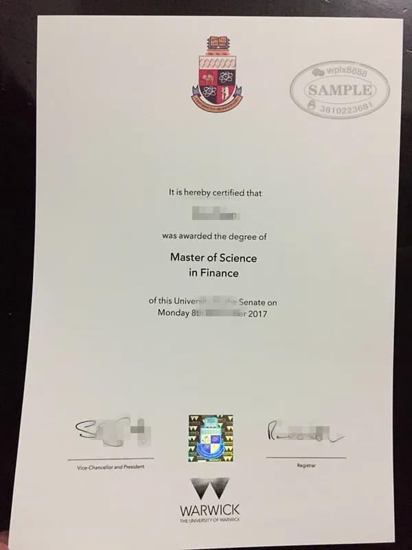 英国华威大学金融硕士学位证书办理参考实拍 英国华威大学金融硕士学位证书办理参考实拍