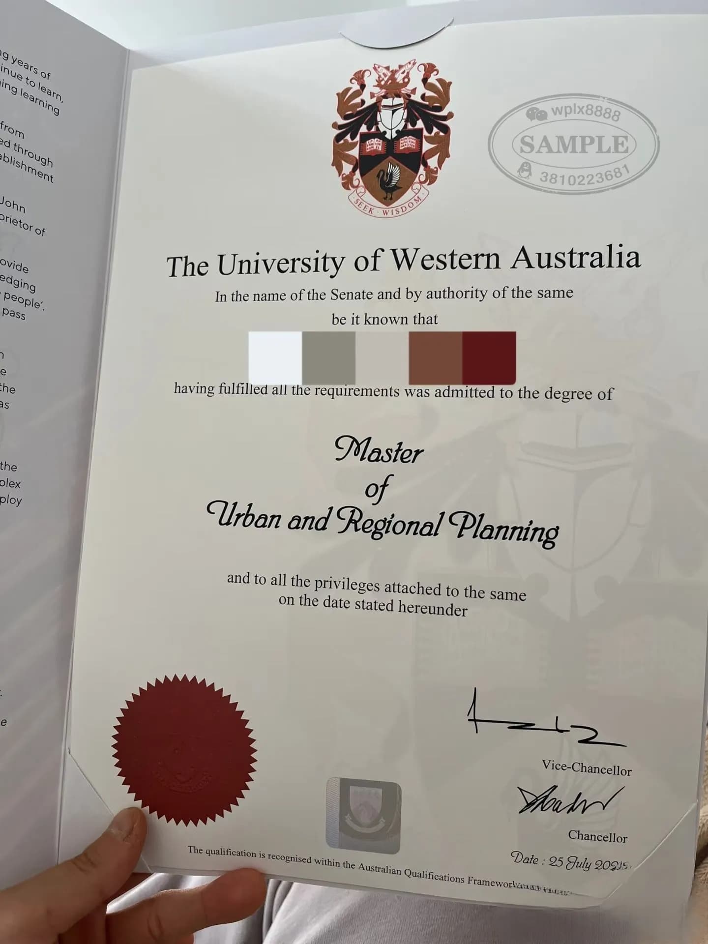 澳大利亚西澳大学城市与区域规划硕士毕业证学位证案例 澳大利亚西澳大学城市与区域规划硕士毕业证学位证案例