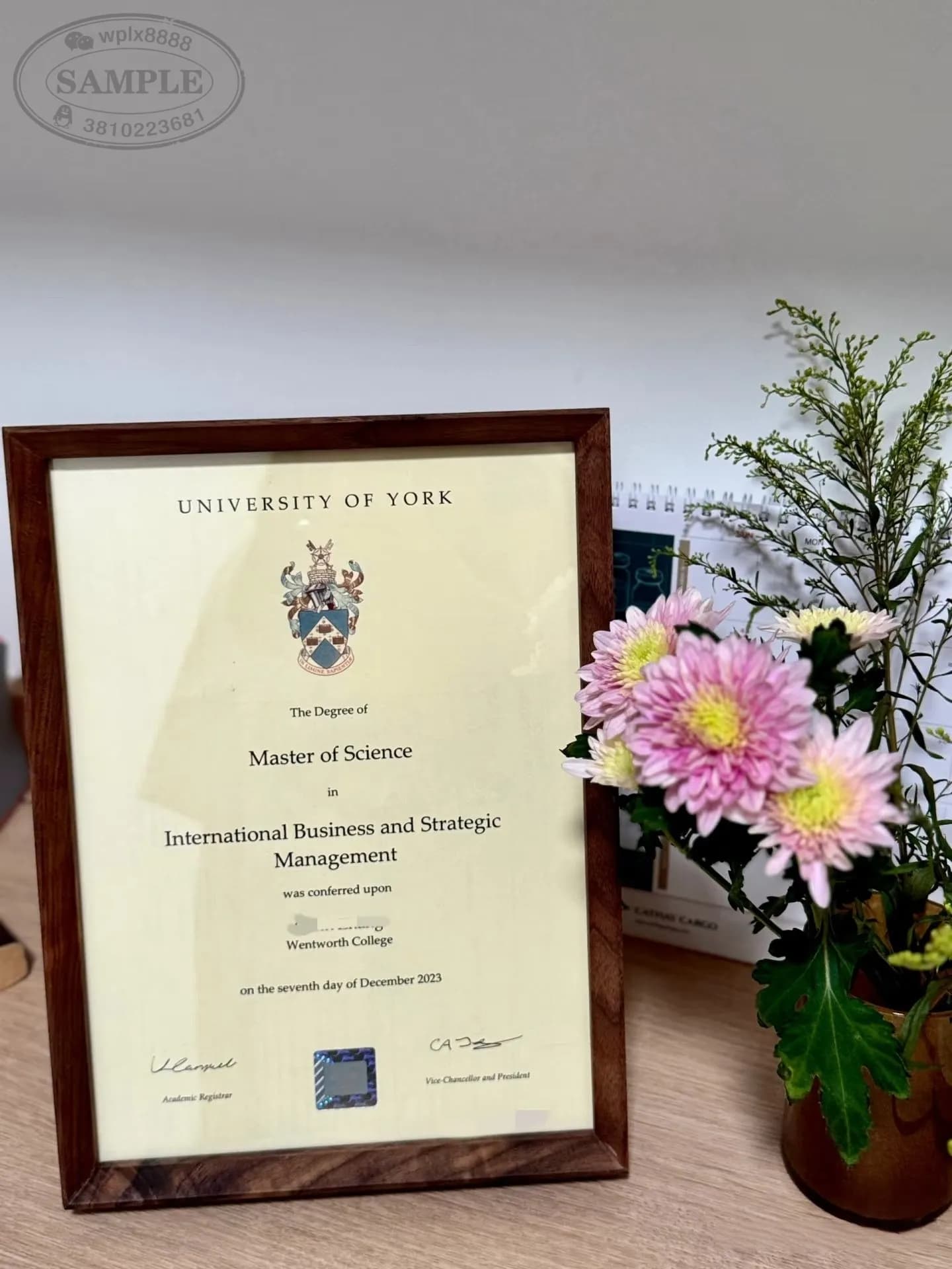 英国约克大学国际商务与战略管理硕士学位证书案例 英国约克大学国际商务与战略管理硕士学位证书案例